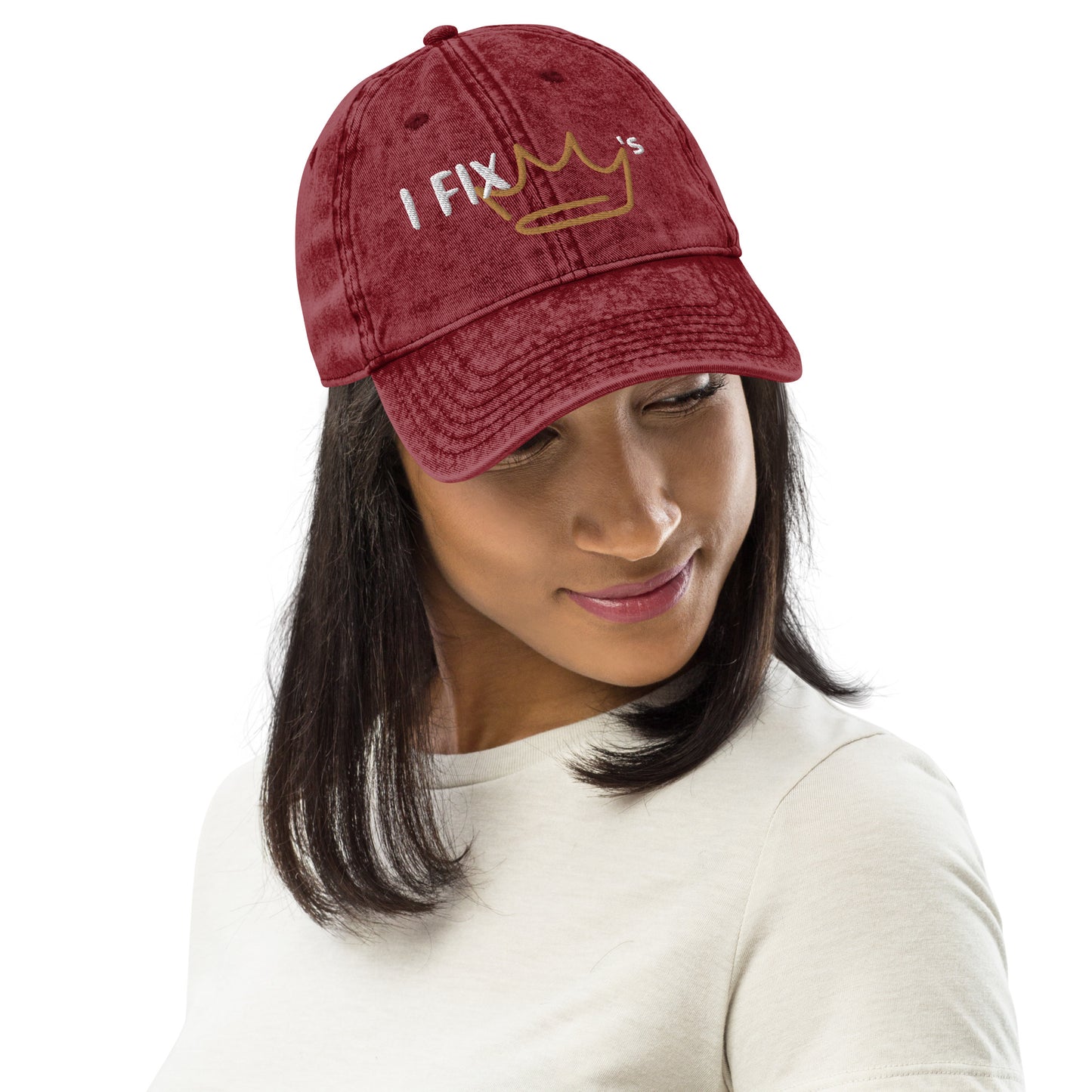 I Fix Crowns Vintage Cotton Twill Cap