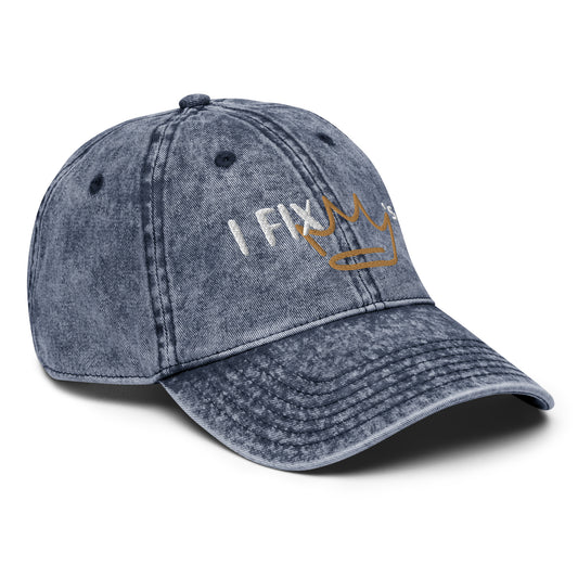 I Fix Crowns Vintage Cotton Twill Cap