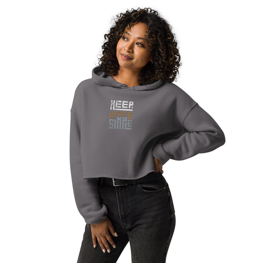 Keep Life Simple Crop Hoodie